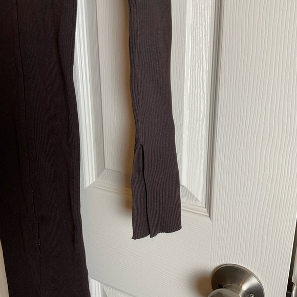 ZARA BROWN FITTED HOOK CLOSURE KNIT DRESS Size small - Picture 7 of 13